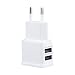 Produktbild Universeller tragbarer, leicht zu tragender 5V 2A Dual USB-Anschluss EU-Stecker Wechselstrom-Ladegerät Reiseadapter für Mobiltelefon-Tablet Paperllong®