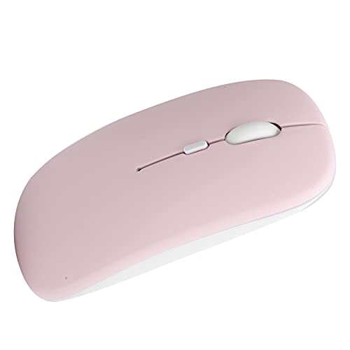 Naroote Souris sans Fil Rose 2,4 GHz Bluetooth 5.0 800/1200/1600 DPI Réglable pour Ordinateurs Portables, OS X/Mi/, Suivi Optique avancé, Matériau ABS