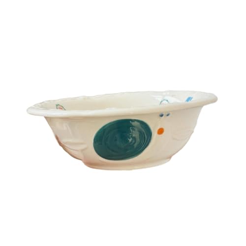 Cute cartoon ceramic rice bowl hand-painted Hello Gary the Snail household tableware -7.2-inch bowl