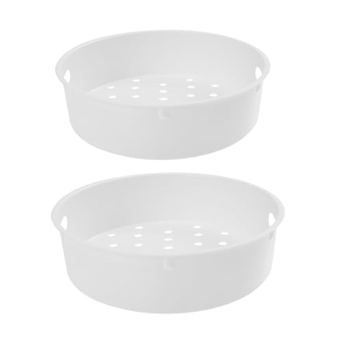 EPIGEIST プラスチック製 蒸し器皿 多機能蒸し器 バスケット 防錆素材 電気調理器アクセサリー 容器 キッチン調理用 食品蒸しシーン 2個セット