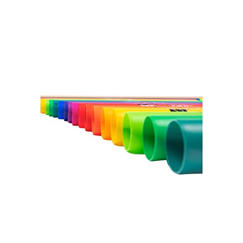 FUZEAU - 3460 – Diatonische Boomwhacker-Röhren – aus dünnem Kunststoff von 30 cm bis 63 cm – 8 Noten – einfach zu bedienen und zu pflegen – mehrfarbig – ab 4 Jahren