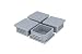 Produktbild GLEITGUT 4 x Lamellenstopfen grau Stopfen für Kantrohr Rohrstopfen Vierkantrohr (40 x 40 mm)