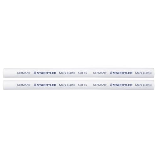 Image of STAEDTLER Mars Plastic Eraser Refills 18-Pack White 36 Count | 18 Sets of 2 pcs- Latex-Free Erasers, Replacements for Refillable Holder, School & Office