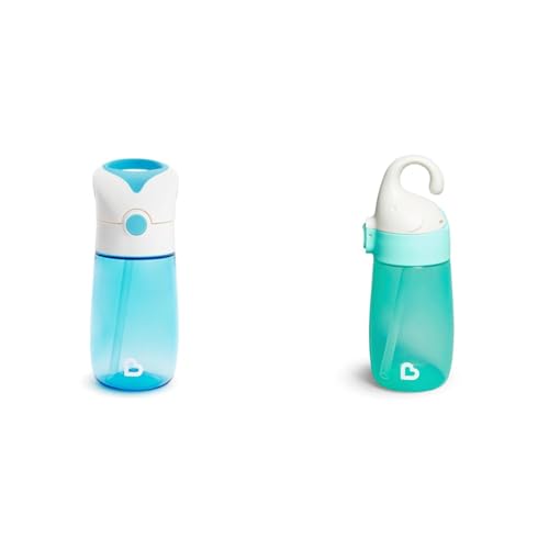 Image of Munchkin® Flip Straw Cup Set, 12 Ounce, Blue/Mint