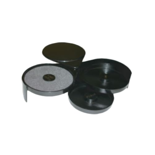 Pour44 PLSSGR001 Glass Rimmer, 3 Swing Trays, Compact Storage, ABS Plastic, Black, Pack of 2