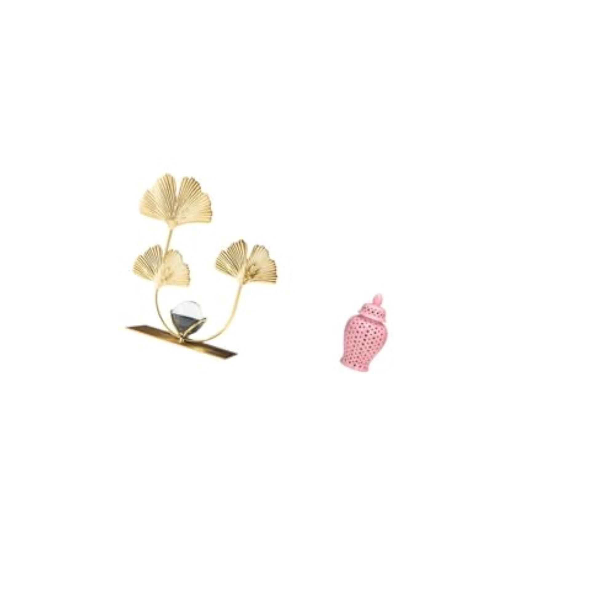Leaf Sculpture Bookshelf Ornament Decorative Jar Pot