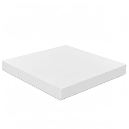 Frienda 1 Pack 2 x 20 x 20 Upholstery High Density Craft Foam Sheets Replacement Square Cut to Size Cushion Chair Padding Suitable for Shipping Packing Cushion Foam Mailing Cosplay(White)