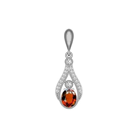 3.25 Carat Red Garnet Silver Pendant Cover