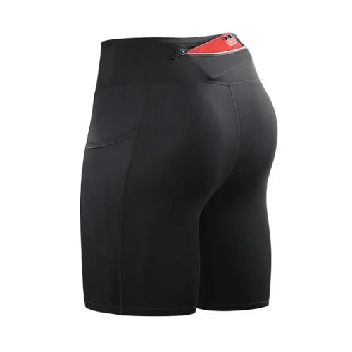 Pantalones cortos de correr para hombre transpirables de deporte en verano negro