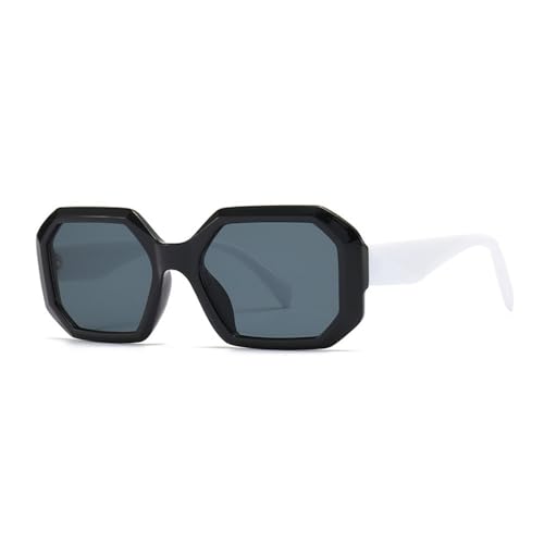Lunettes de soleil carrées MUTYNE rétro polygone gris UV400
