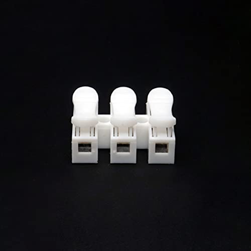 Electronic Spices Pack of 10 CH3 Quick Cable Clamp Terminal Block Connector Spring Wire Connector for LED Light bar Connection Spring Cable clamp