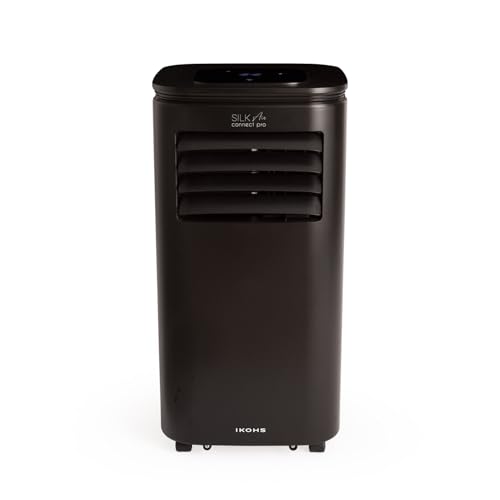CREATE/SILKAIR CONNECT PRO/Climatizador portátil 4 en 1 con bomba de calor negro/WiFi, 9000 BTU, temporizador, modo sleep, incluye kit de extracción de aire, deshumifica hasta 24l, 1010W