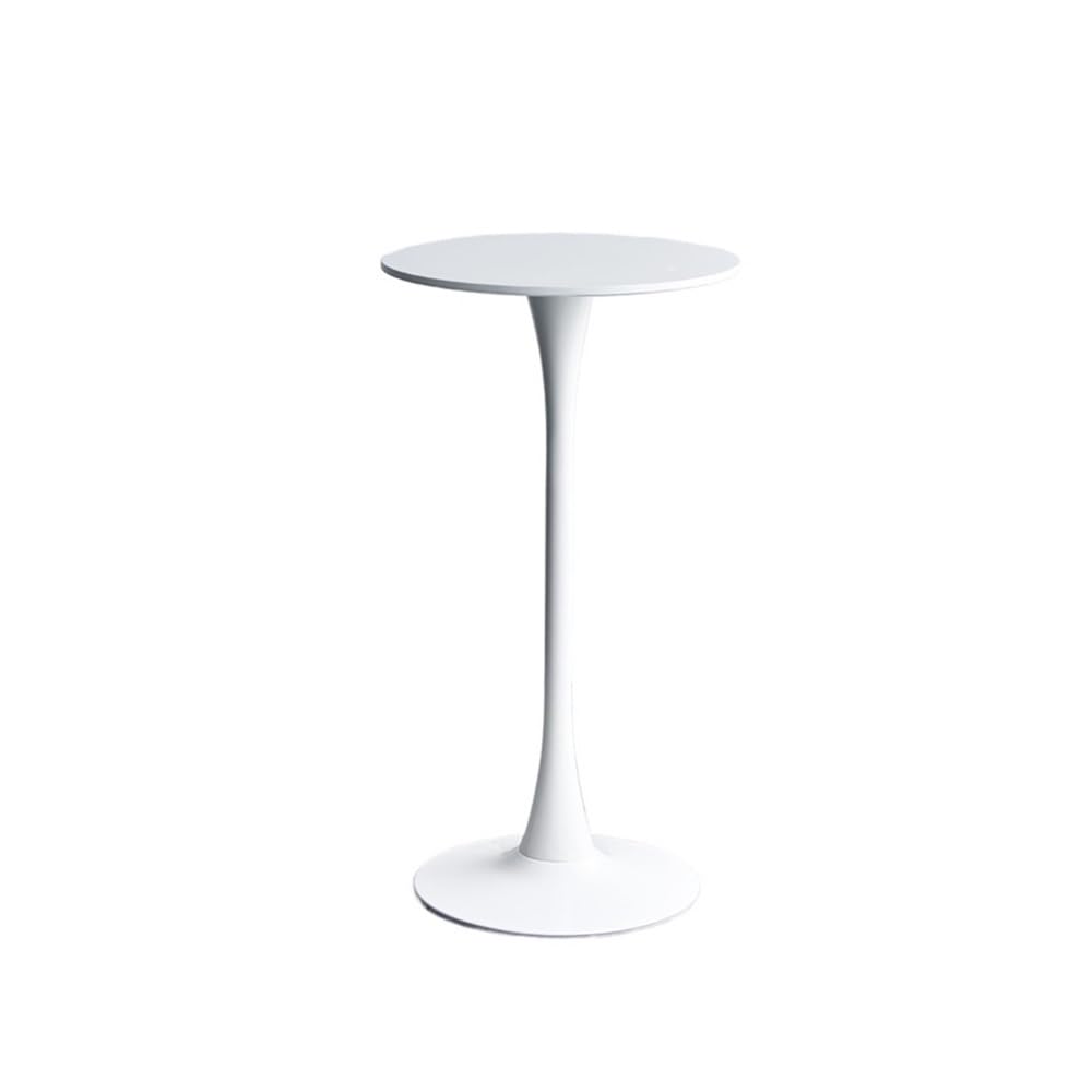 Mesa alta para cocina pequeña redonda y blanca que ahorra espacio