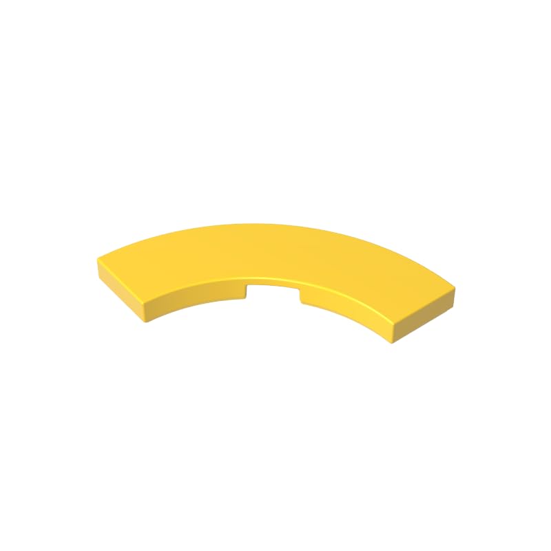Circular Plate 3X3 Curved Light Panel 50PCS Compatible with Lego GDS-2182 Classic Bulk Toy MOC Color:Yellow