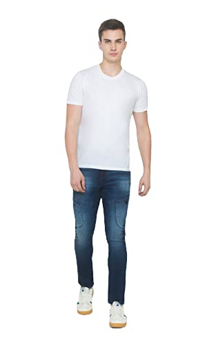 Image of Spykar Men's Cotton Jogger High-Rise Slim Fit Jeans (MACT-01BB-032)