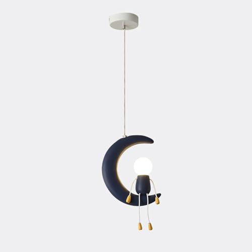 Lámpara colgante de luna con altura ajustable y base E14 para decoración de cuartos 2