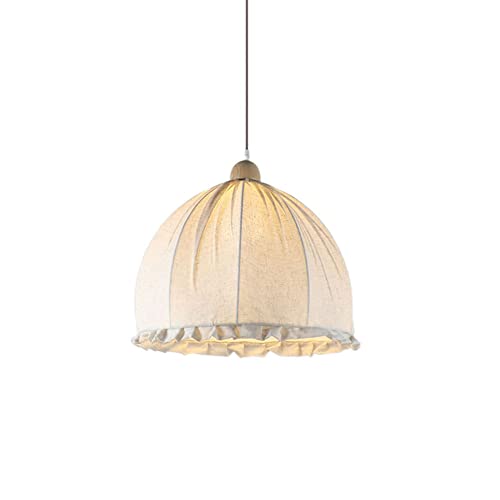 Coton Et Lin Tête De Lit Suspension Plafond Petite Lumière Suspendue Décoration Tête Unique E27 Suspension Hauteur Réglable Tissu Abat-jour Style Nordique...
