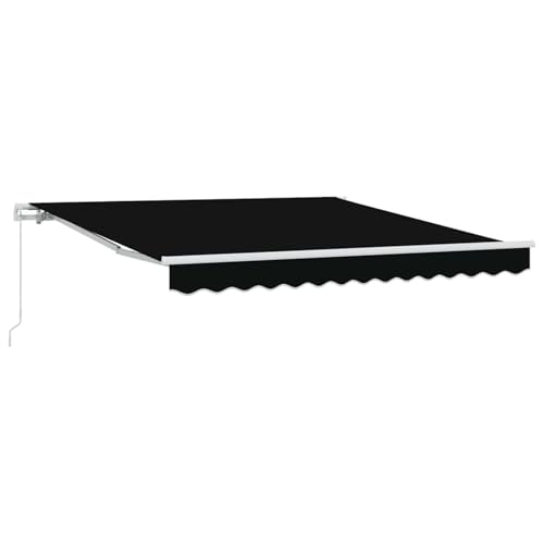 Rantry manuelle einziehbare Markise Schwarz 350x250 cm Standmarkise Model3330321