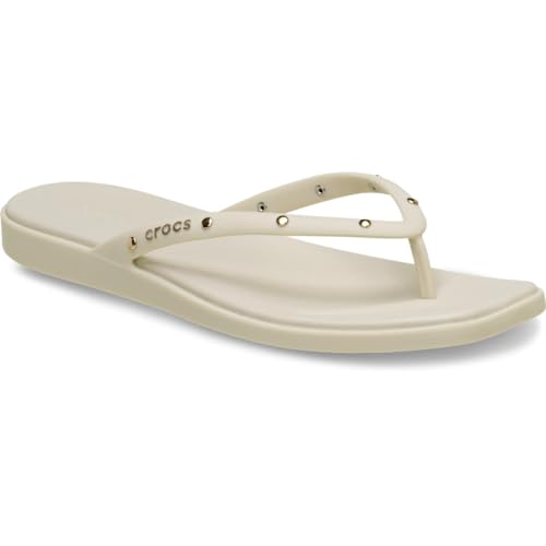 Image of Crocs Women's Miami Flip Flops | Square Toe Flat | 360 Degree Comfort | Croslite Foam Footbed