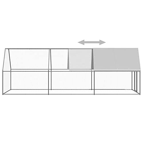 Tidyard Outdoor-Hühnerkäfig Hühnerstall Freilaufgehege Kleintierstall Hühnerhaus Dach Outdoor Geflügelstall, für… – Bild 5