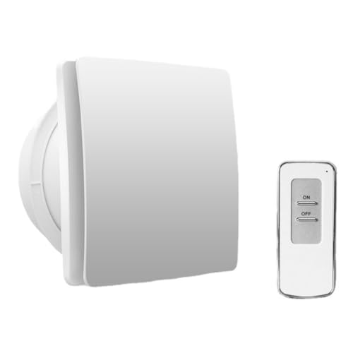 Torribala Extractor de Aire de Alta Velocidad de 4 Pulgadas para Inodoro, Cocina, Baño, Colgante, Pared, Ventana, Extractor con Control Remoto