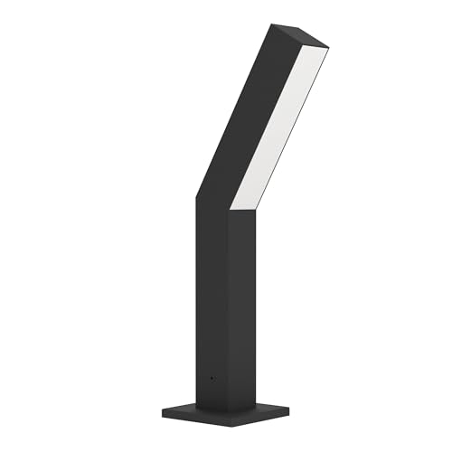 Eglo Potelet éclairage extérieur LED Ugento, lampadaire d'extérieur, borne lumineuse pour jardin et terrasse, lampe de socle en métal noir, IP44, H 36 cm,...