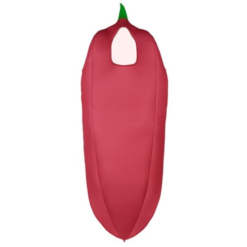 Bemvp Disfraz De Chili Pepper, Mono De Comida Divertido, Accesorios De Cosplay De Comedia para Fiestas De Actuación De Juegos De rol De Vacaciones De Halloween