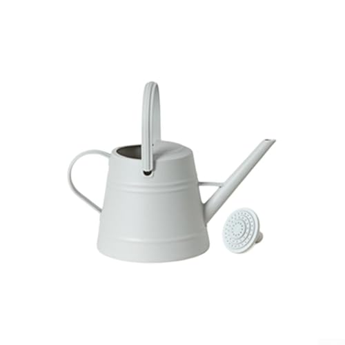 Regadera de plástico de boca larga 3 8L para jardinería, mango ergonómico con bloqueo, boquilla desmontable para flujo de agua personalizado, material PP grueso para mayor durabilidad (gris claro)