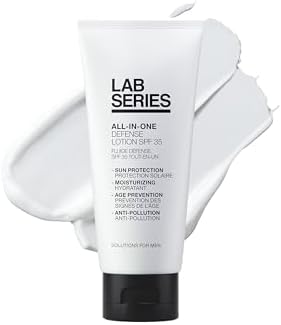 Lab Series Men's All-In-One Defense Face Lotion SPF 35 - Mineral Oil Free Sunscreen - Anti Aging Face Moisturizer with SPF - Skin Care for Men, 3.4 Fl Oz