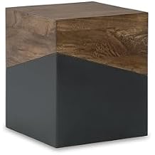 Signature Design by Ashley Trailbend Eclectic Accent End Table, Brown & Gunmetal