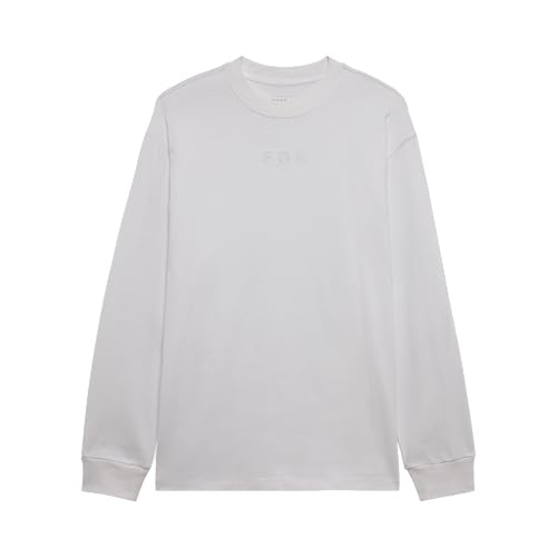 T-Shirt Manches Longues Fox Wordmark Blanc Coupe Ample Taille S - 3