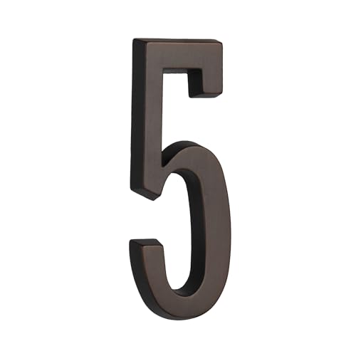 HASWARE 4 Inch Self Adhesive House Number, Modern and Easy to Install without Tools, Ideal for Outside Street Mailbox Office Hotel Room Apartments Home