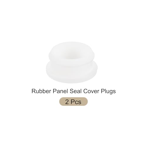 Image of Snap in Locking Hole Plugs Rubber Panel Seal Cover Drilled Silicone Caps, [for Kitchen Rubber, Waterproof Sealing Plugs] - 28mm /1.1in /White /2Pcs