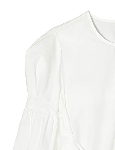 FIND Tie Front, Blouse Femme, Blanc (White), Small