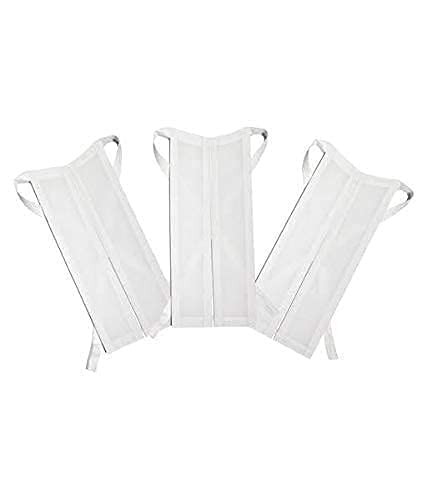 Image of Gwalior Law Firm Advocate Collar Band in White Color Lawyer Neckband Pack of 3 Pcs Cotton Advocate Bands Tied on the Neck for Lawyers