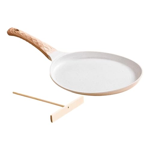 POXZSFX Sartén antiadherente de aleación de aluminio para crepas con espátula, sartén plana, herramienta de cocina para crear deliciosas tortillas y