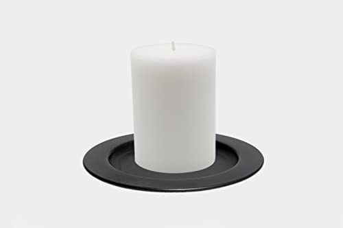 Fenzo 15cm Candle Plates for Pillar Candles, Round Pillar Ball Candle Holders, Steel Candle Plates for Party Decoration, Wedding, Christmas, Spa, Table Centrepieces & Gifts (Black) - Cosy Home Interiors Fenzo 15cm Candle Plates for Pillar Candles, Round Pillar Ball Candle Holders, Steel Candle Plates for Party Decoration, Wedding, Christmas, Spa, Table Centrepieces & Gifts (Black) - Image 3