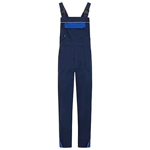BWOLF ARES 100% Baumwolle Latzhose Herren Arbeitshose Schutz-Latzhose Arbeits-Latzhose (Navy/Blue1, 2XL)