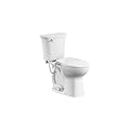 American Standard 608AA001.020 Edgemere Two-Piece Toilet with AquaWash Slim Spalet Seat and Wax Ring, Elongated Front, Left Hand Flush, White, 1.28 gpf