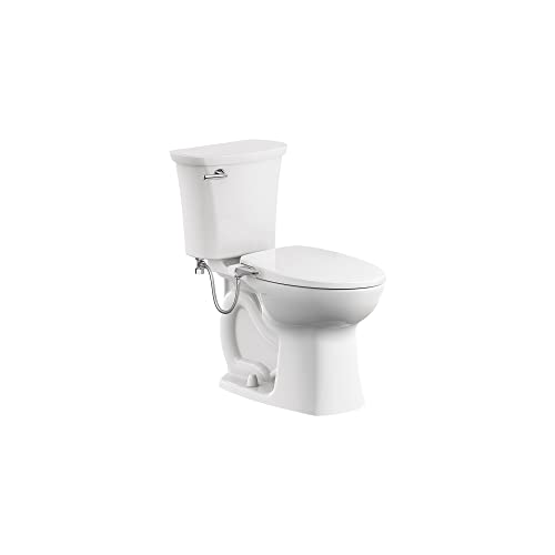American Standard 608AA001.020 Edgemere Two-Piece Toilet with AquaWash Slim Spalet Seat and Wax Ring, Elongated Front, Left Hand Flush, White, 1.28 gpf