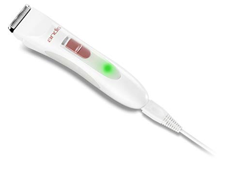 Andis 24630 Women's Personal Electric Trimmer - Detachable Stainless-Steel Blade - For Legs, Underarms Hair Removal - Rechargeable Cordless Slim Design - 6-Piece Kit, White #TOP3