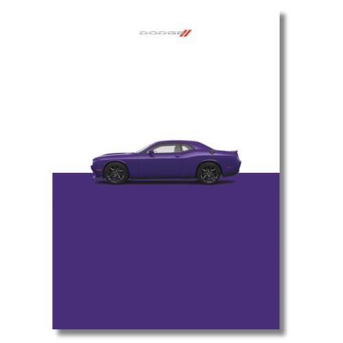 Image of Live Mad Live Crazy Dodge Challenger Portrait Single Wall Paper Poster, A3 Size, 16.5L X 11.7W Inches Unframed Art Prints - Home, Bedroom, Living Room & Decor - Aesthetic, Matt Finish, Frame Not Included