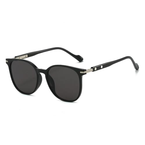 Lunettes de soleil de luxe rondes léopard dégradé noir pour un style raffiné et mixte