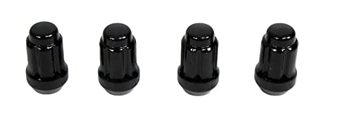 Image of MASSFX Golf Cart Lug Nuts Full Set 16 Count for E-Z-Go Club Car Yamaha EZGO (L35MM 12X1.5, Black)