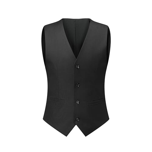 Men's 3-Piece Suit Set, Slim Fit, Double Breasted, Long Sleeve, Polyester Blend, Black Navy Charcoal3