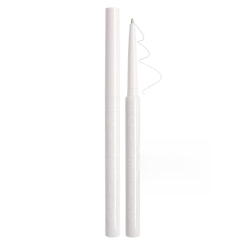 Delineador de ojos resistente al agua, de gel blanco, acabado mate, resistente a las manchas y de larga duración, lápiz delineador de ojos ideal para el delineador de ojos blanco, ultrapigmentado