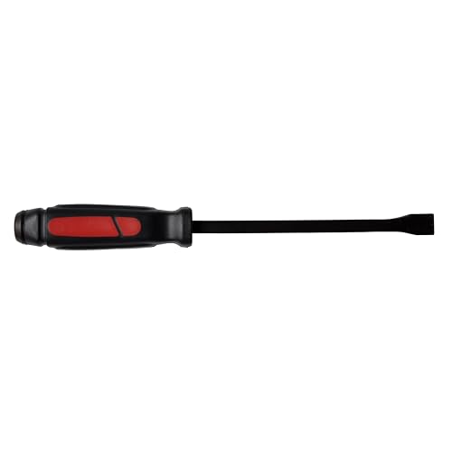 Image of Mayhew Tools 60140 Dominator Pry Bar, Red, 12 inch Curved | Fully Heat-Treated Steel, Strikeable Cap & Shock-Absorbing Ergonomic Handle