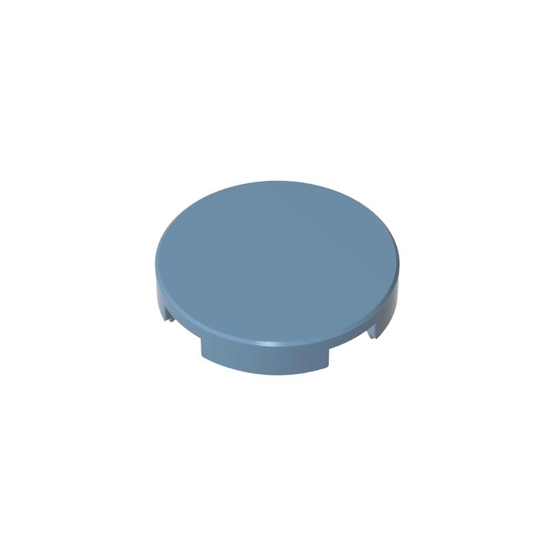 Gobricks 14769 Circular Plate Tile Round 2x2 with Bottom Stud Holder 50 Pieces GDS-611 Compatible with Lego Building Blocks Color:Sand Blue — image 1