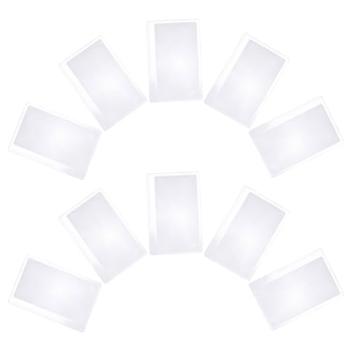 BCOATH Set da 10 Lenti di Fresnel 5x in PVC, Portafoglio Formato Carta di Credito, Ingranditore per Lettura e Gioielli, Ideale per