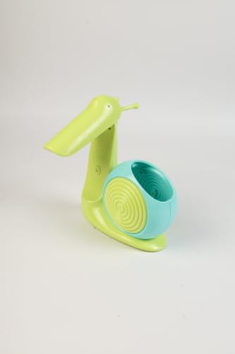 Image of Lexton 8.5 Inch Snail Folding Table Lamp | Cute LED Desk Lamp with Pen Holder, 2 Light Modes, USB Charging, Adjustable Brightness & Button Control for Kids, Study Table & Bedroom